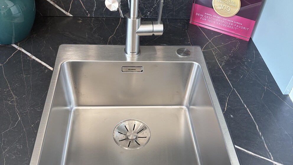 Blanco Edelstahl Becken und Amartur